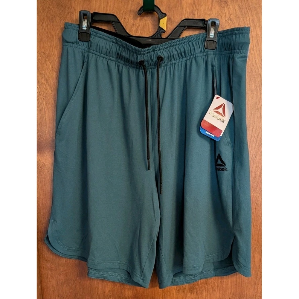 New Reebok Men's Shorts 9" Size L Balsam Green RBK-DRY